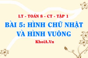Dấu hiệu nhận biết hình chữ nhật, hình vuông? Tính chất của hình chữ nhật, hình vuông? Toán 8 bài 5 ct1c3b5